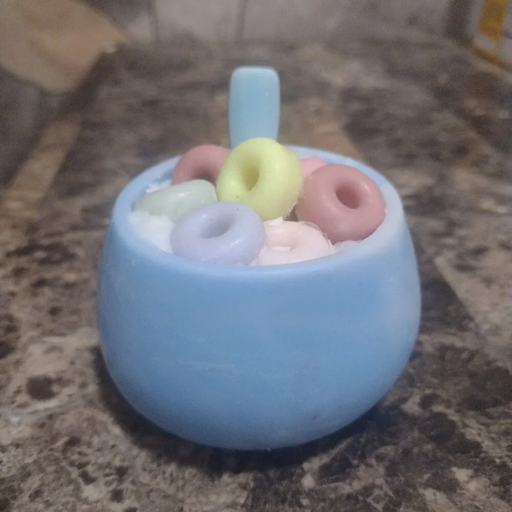 Fruit Loop Cereal Candle